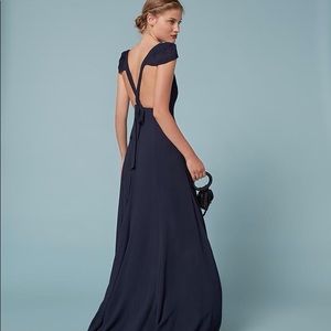 Reformation 'Dylan' floor length dress • Navy